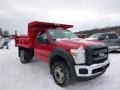 Vermillion Red 2014 Ford F450 Super Duty XL Regular Cab 4x4 Dump Truck Exterior