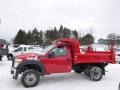 Vermillion Red 2014 Ford F450 Super Duty XL Regular Cab 4x4 Dump Truck Exterior