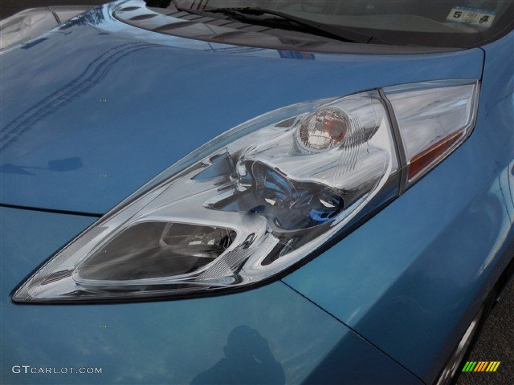 2011 LEAF SL - Blue Ocean / Light Gray photo #4