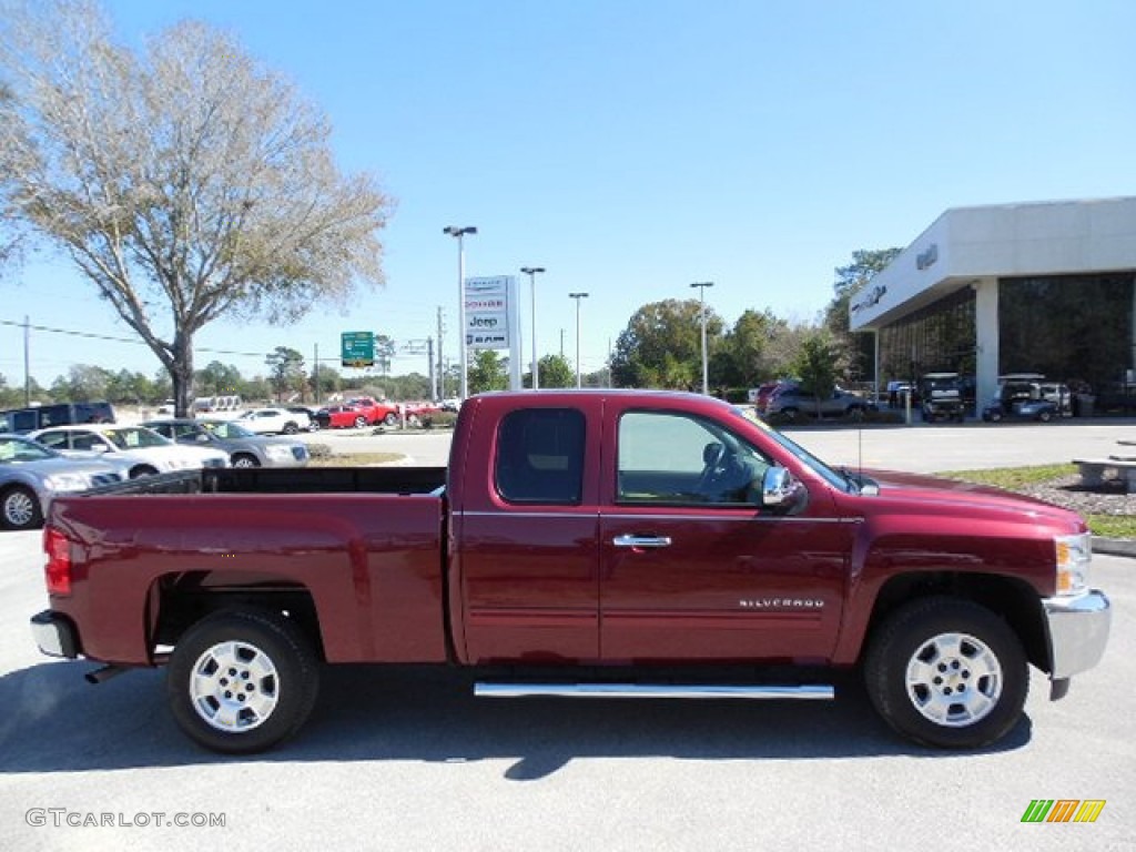 2013 Silverado 1500 LT Extended Cab - Victory Red / Light Titanium/Dark Titanium photo #9