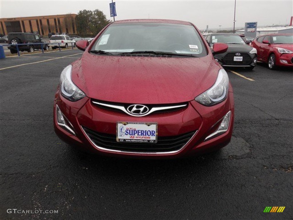 2014 Elantra SE Sedan - Red / Beige photo #2