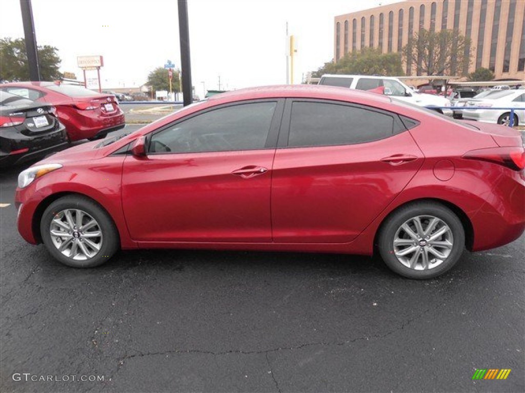 2014 Elantra SE Sedan - Red / Beige photo #3