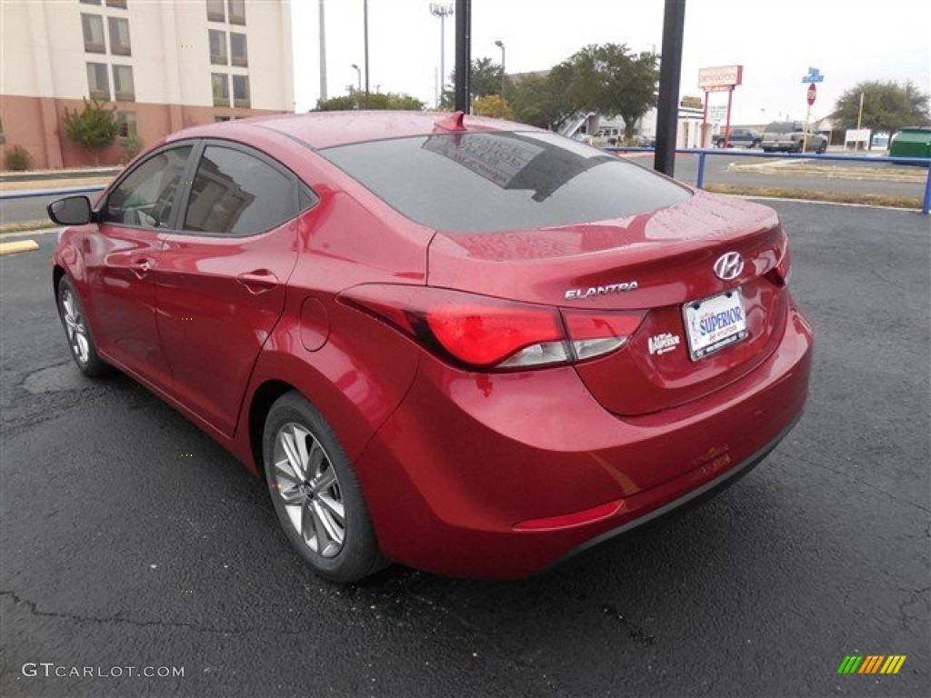 2014 Elantra SE Sedan - Red / Beige photo #4