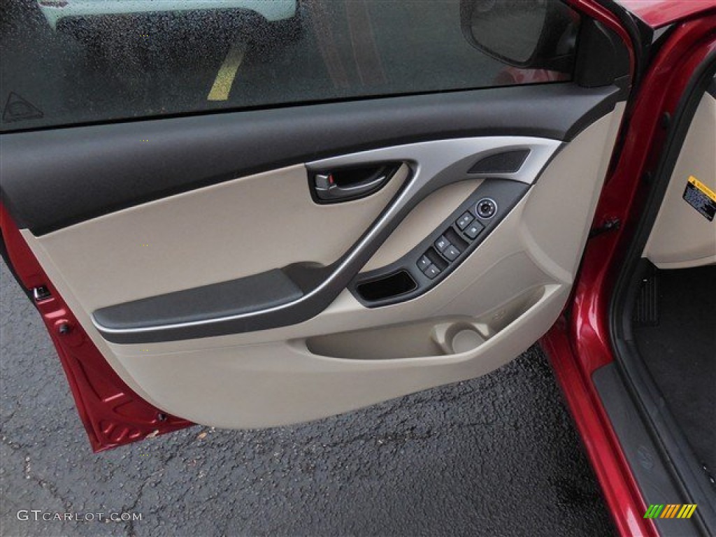 2014 Elantra SE Sedan - Red / Beige photo #5