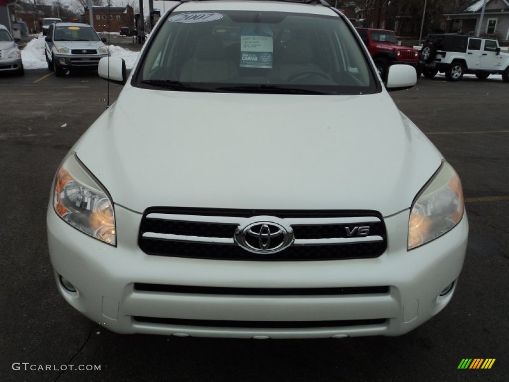 2007 RAV4 Limited 4WD - Blizzard White Pearl / Taupe photo #21
