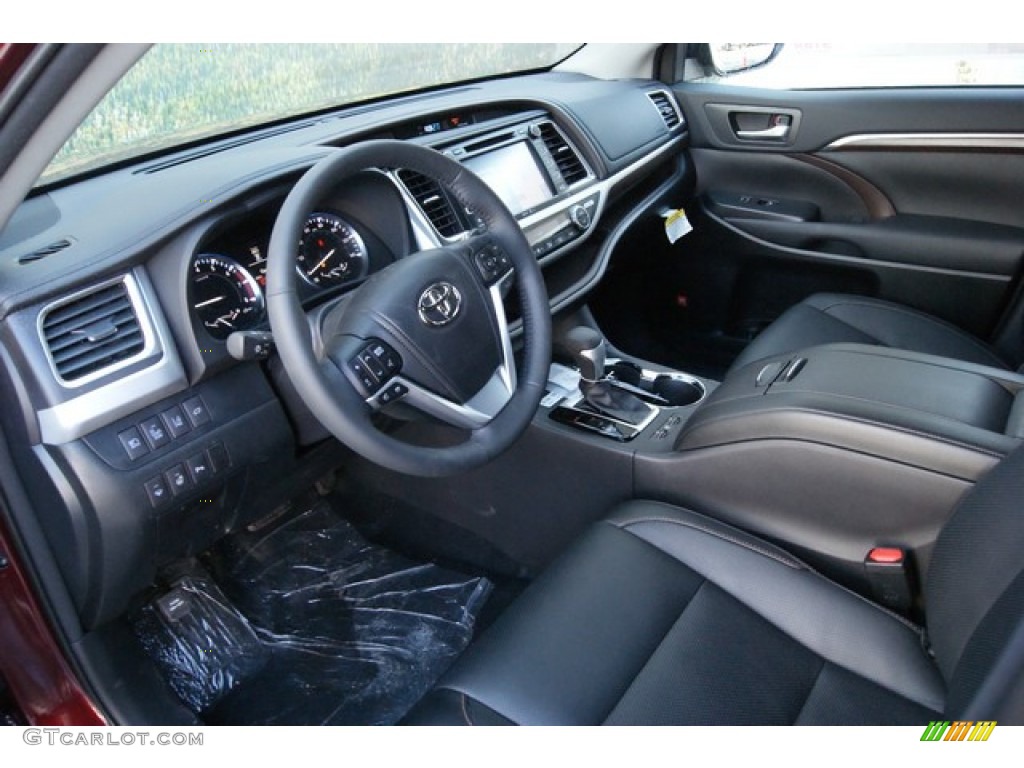 Black Interior 2014 Toyota Highlander Limited Platinum AWD Photo #90619397