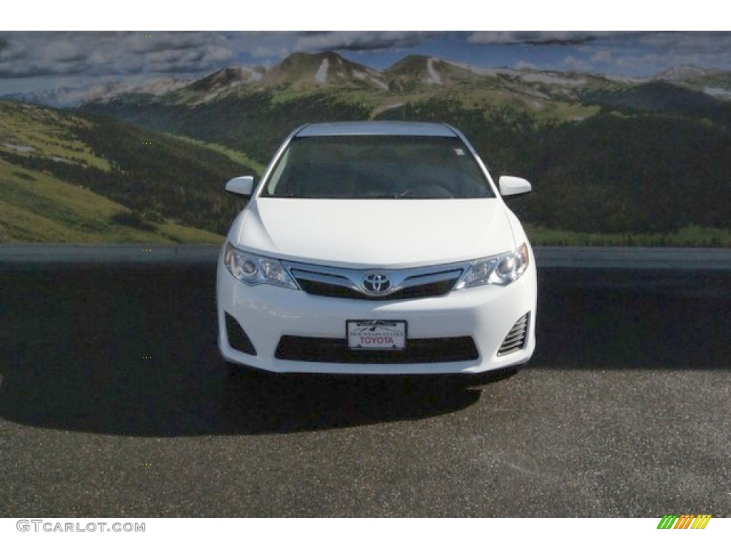 2014 Camry LE - Super White / Ash photo #2