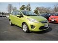 2012 Lime Squeeze Metallic Ford Fiesta SE Sedan  photo #3