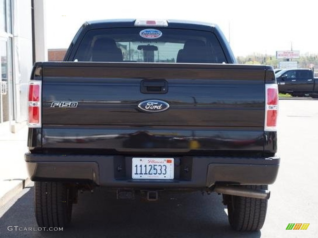 2010 F150 STX SuperCab 4x4 - Tuxedo Black / Medium Stone photo #4