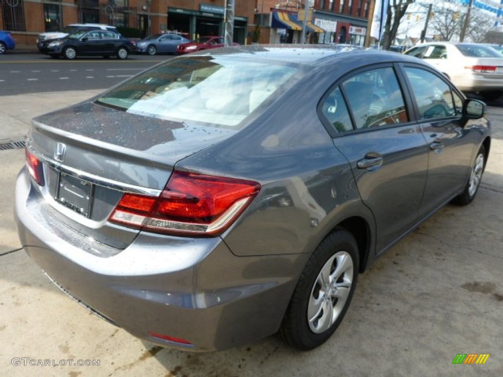 2014 Civic LX Sedan - Modern Steel Metallic / Black photo #5