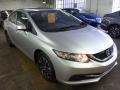 2014 Alabaster Silver Metallic Honda Civic EX Sedan  photo #7