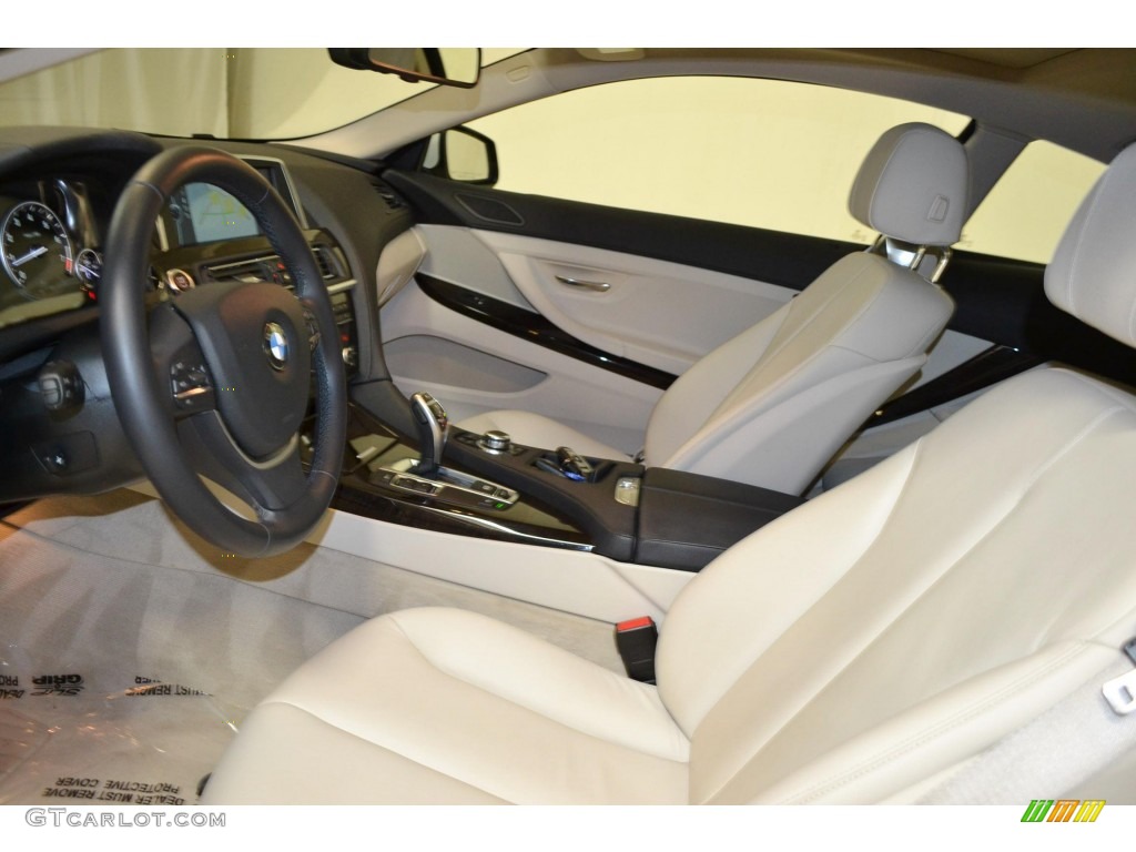Ivory White Nappa Leather Interior 2012 BMW 6 Series 640i Coupe Photo #90623558