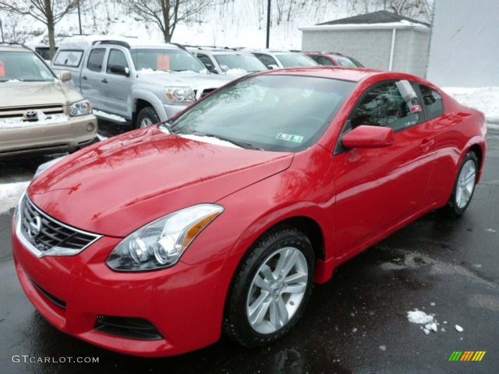 2011 Altima 2.5 S Coupe - Red Alert / Charcoal photo #3