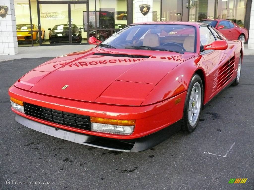Red 1989 Ferrari Testarossa Standard Testarossa Model Exterior Photo #906251