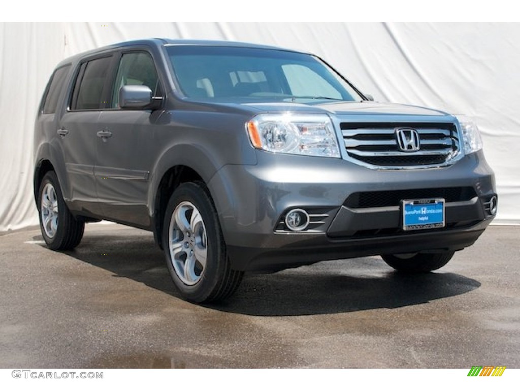 2014 Pilot EX-L - Modern Steel Metallic / Gray photo #1
