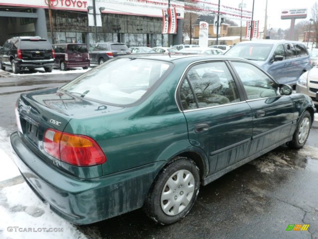 1999 Civic LX Sedan - Clover Green Pearl / Beige photo #11