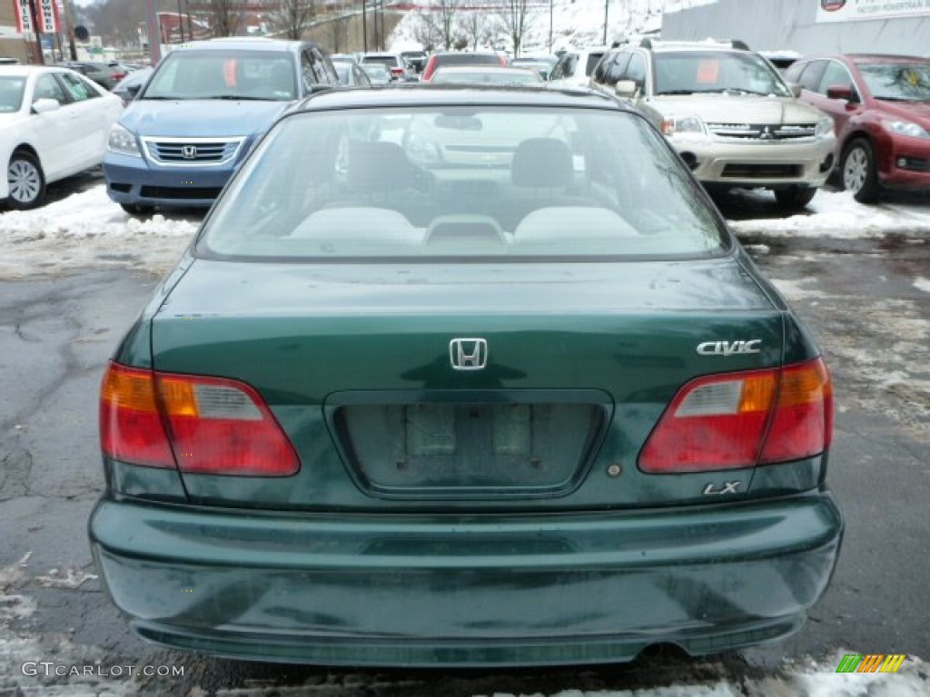 1999 Civic LX Sedan - Clover Green Pearl / Beige photo #12