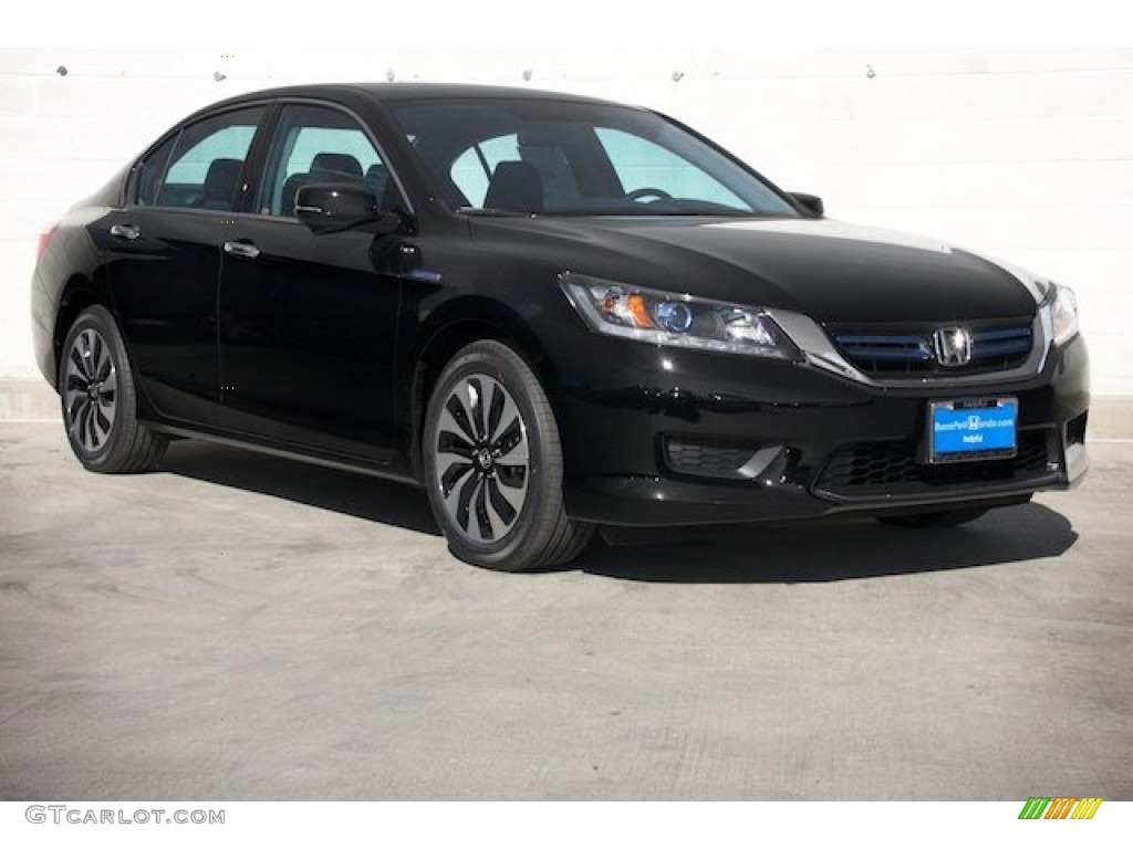 2014 Accord Hybrid Sedan - Crystal Black Pearl / Black photo #1