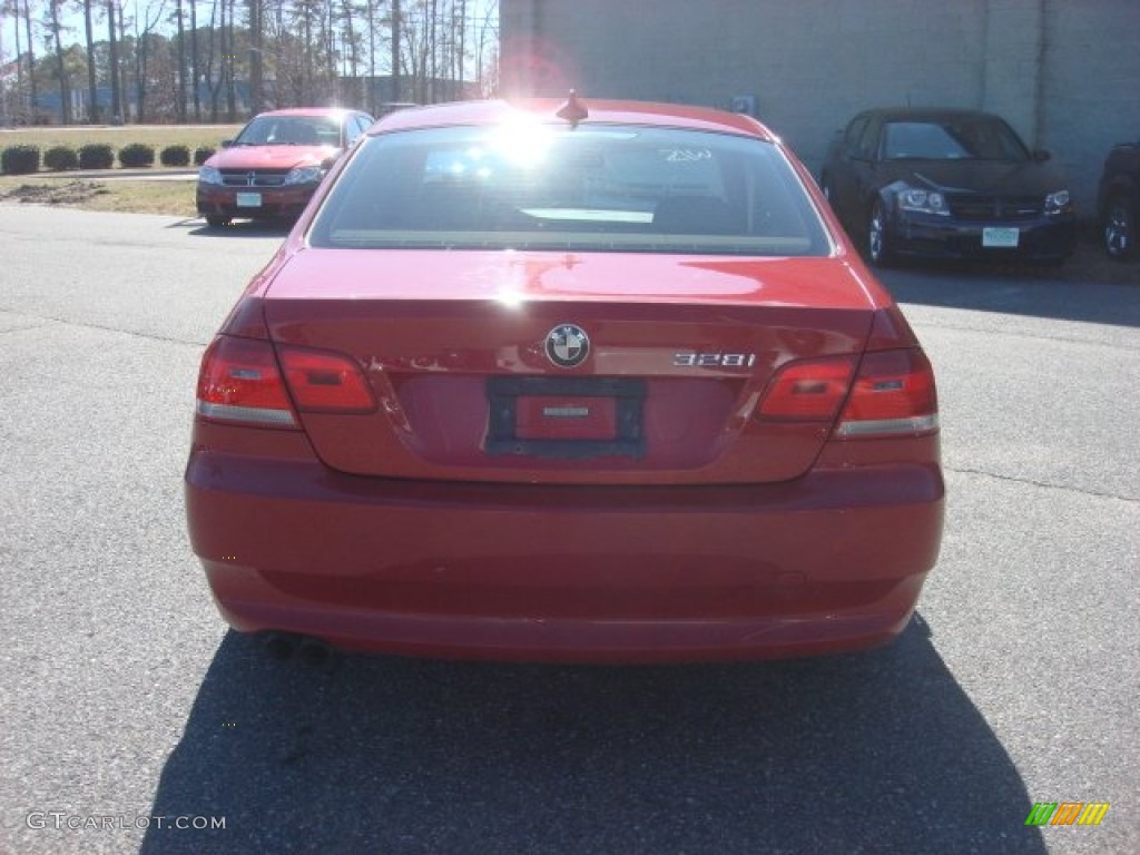 2007 3 Series 328i Coupe - Crimson Red / Cream Beige photo #13