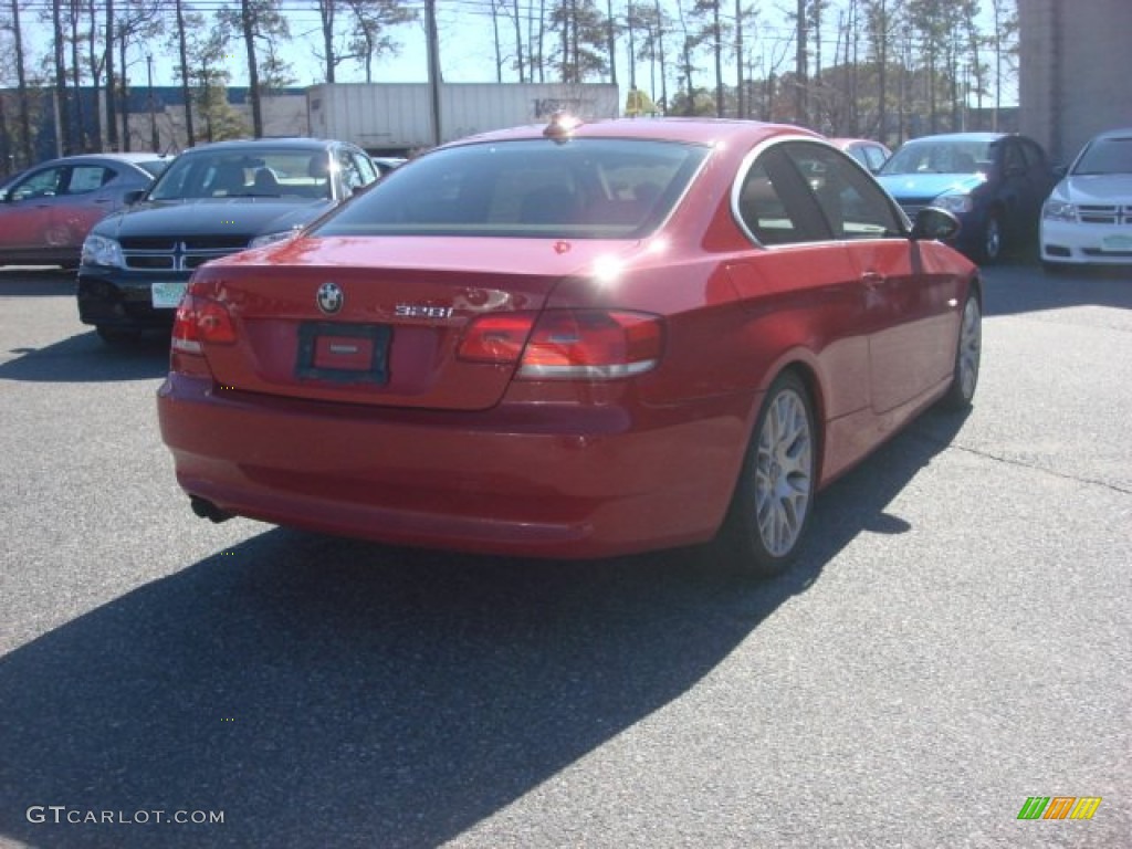 2007 3 Series 328i Coupe - Crimson Red / Cream Beige photo #14