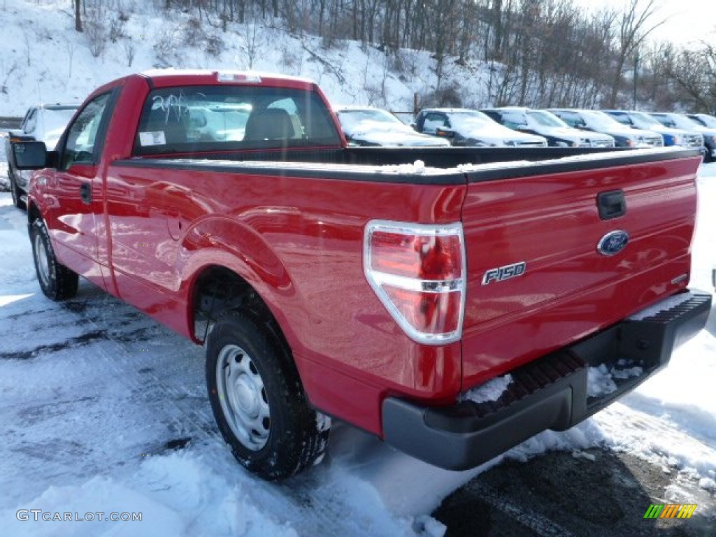 2014 F150 XL Regular Cab - Vermillion Red / Steel Grey photo #4