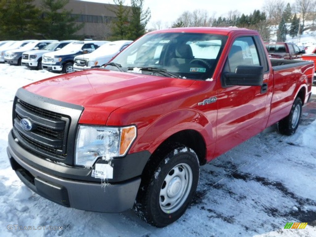 Vermillion Red 2014 Ford F150 XL Regular Cab Exterior Photo #90630806