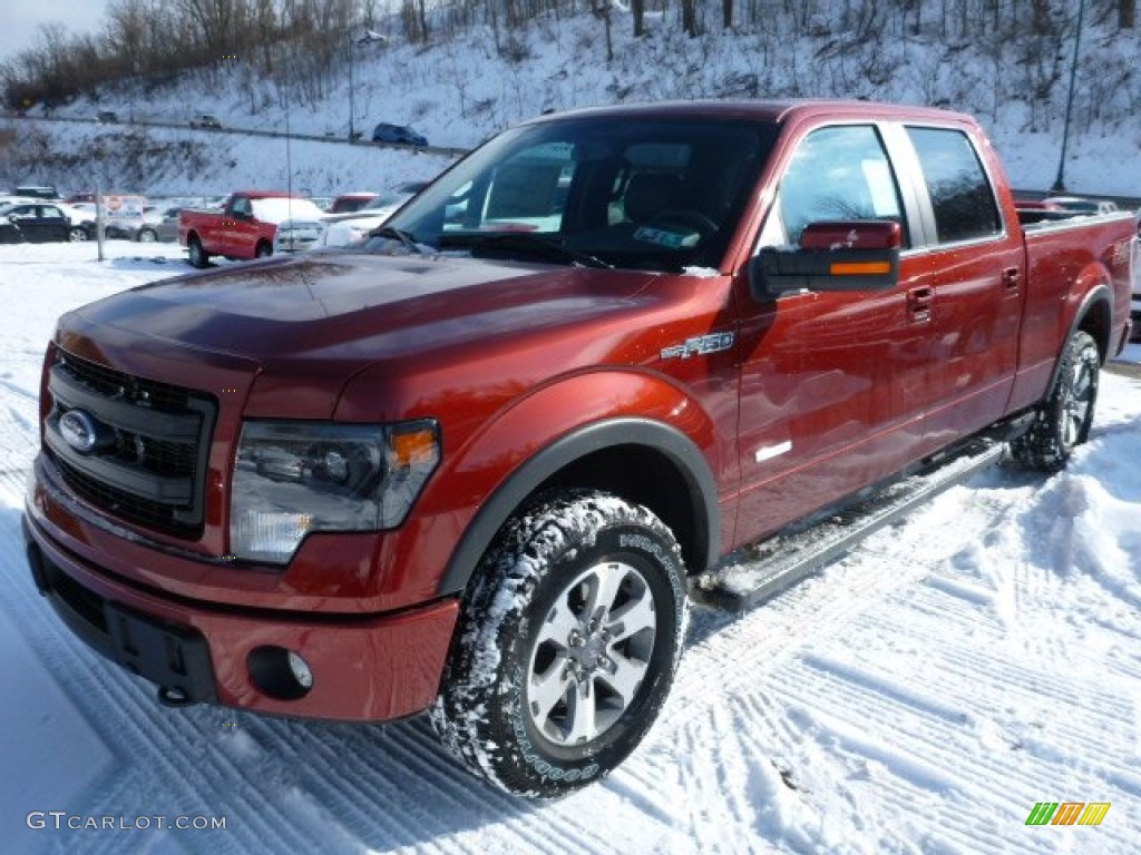 2014 F150 Lariat SuperCrew 4x4 - Sunset / Black photo #5