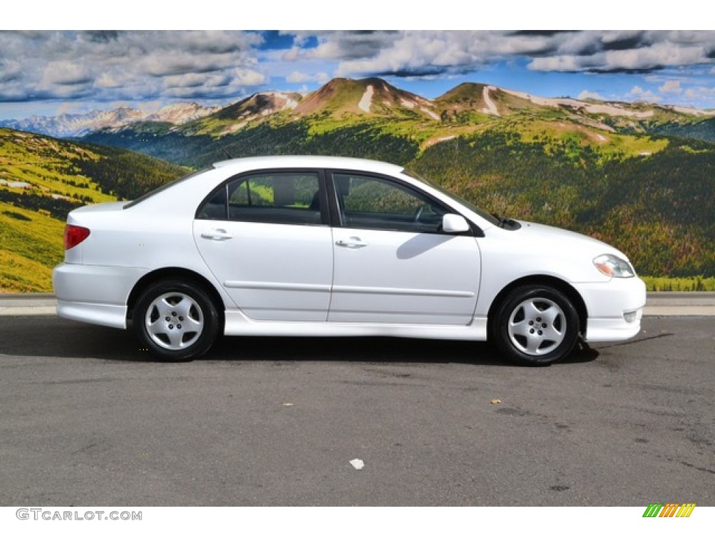 2003 Corolla S - Super White / Black photo #2