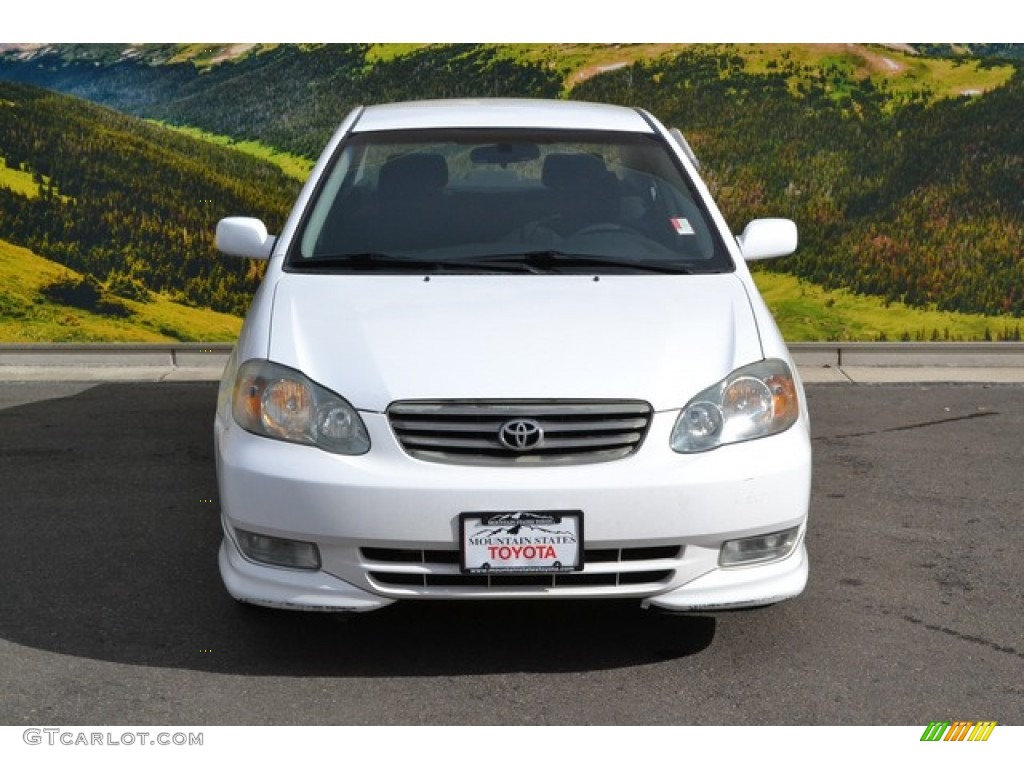 2003 Corolla S - Super White / Black photo #4