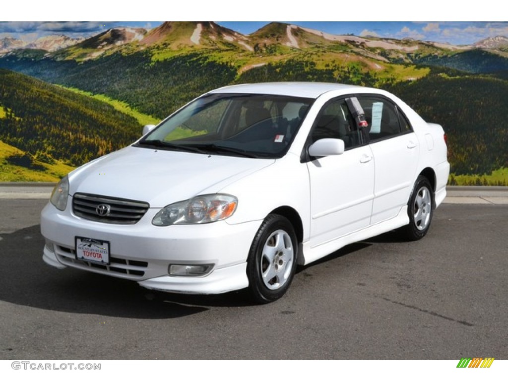 2003 Corolla S - Super White / Black photo #5