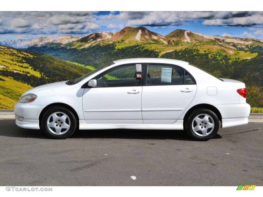 2003 Corolla S - Super White / Black photo #6