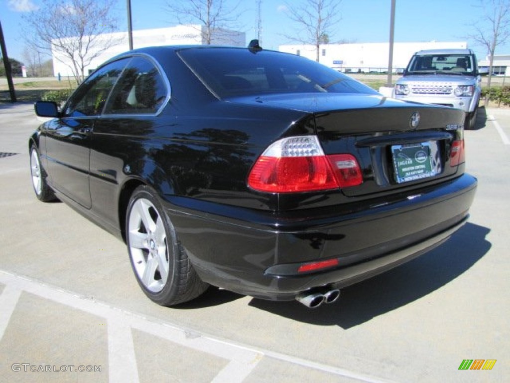 2005 3 Series 325i Coupe - Jet Black / Black photo #8