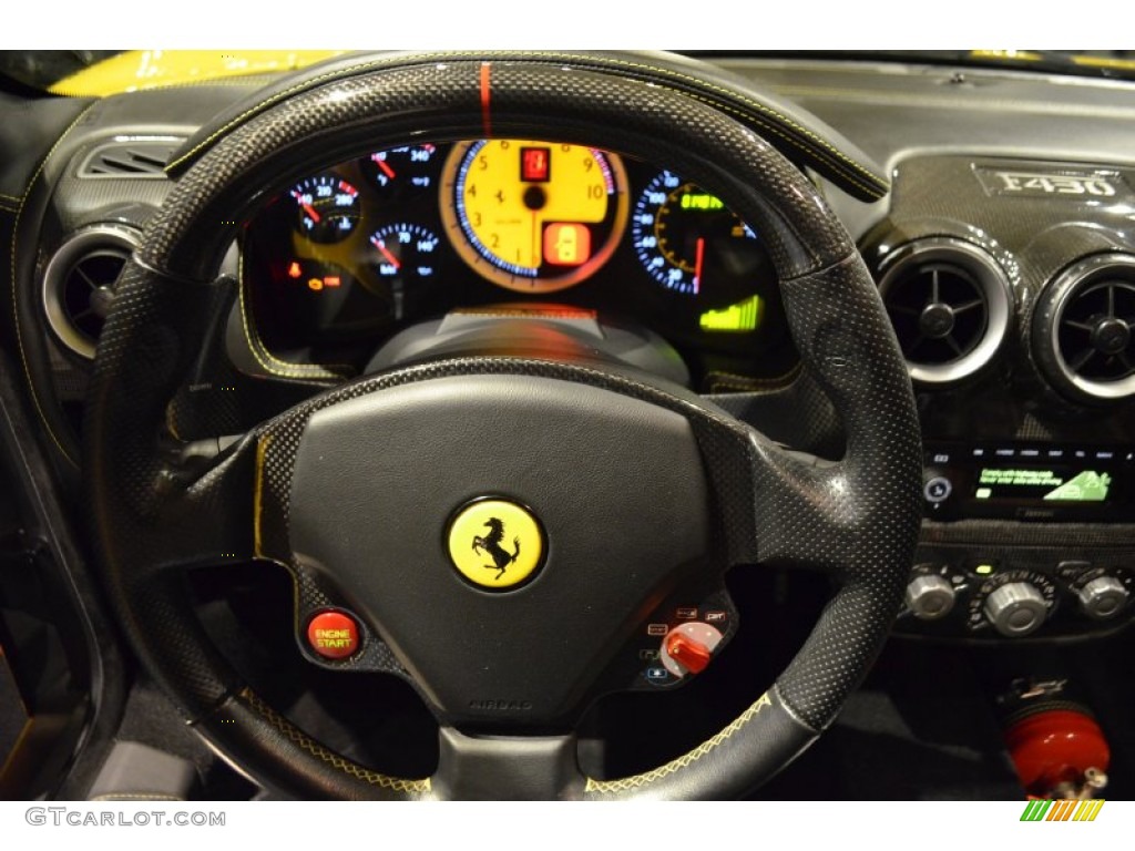 2005 Ferrari F430 Coupe F1 Nero Steering Wheel Photo #90635976