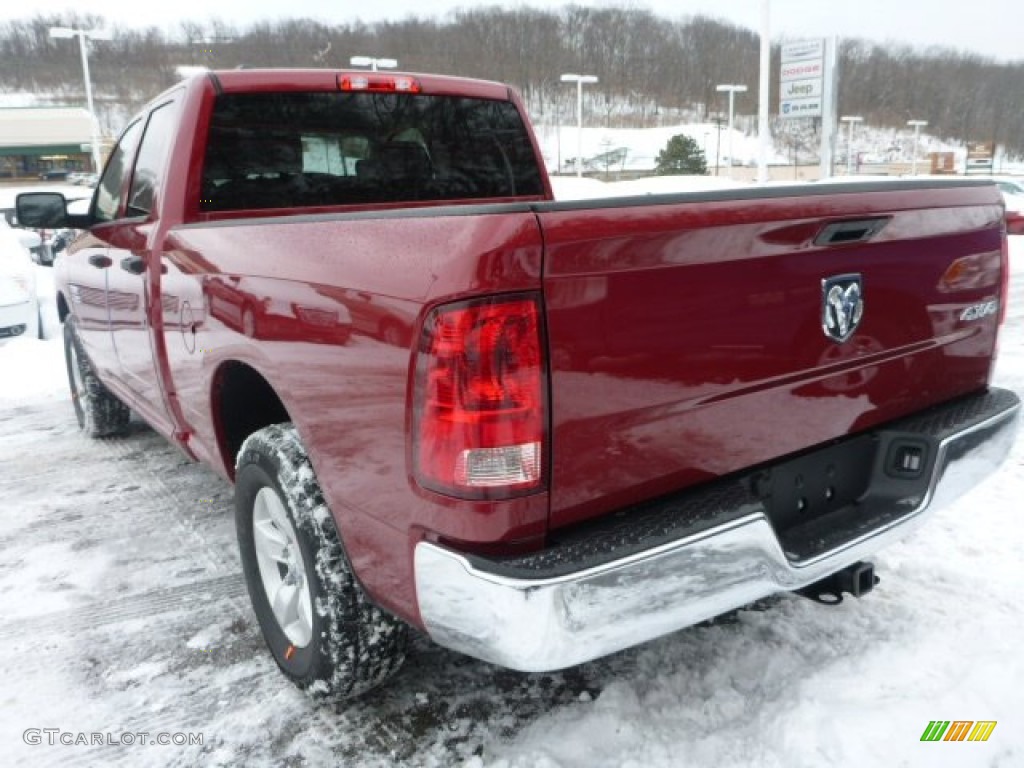 2014 1500 Tradesman Quad Cab 4x4 - Deep Cherry Red Crystal Pearl / Black/Diesel Gray photo #3