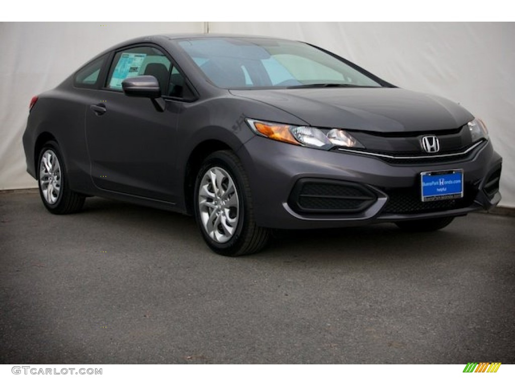 2014 Civic LX Coupe - Modern Steel Metallic / Gray photo #1