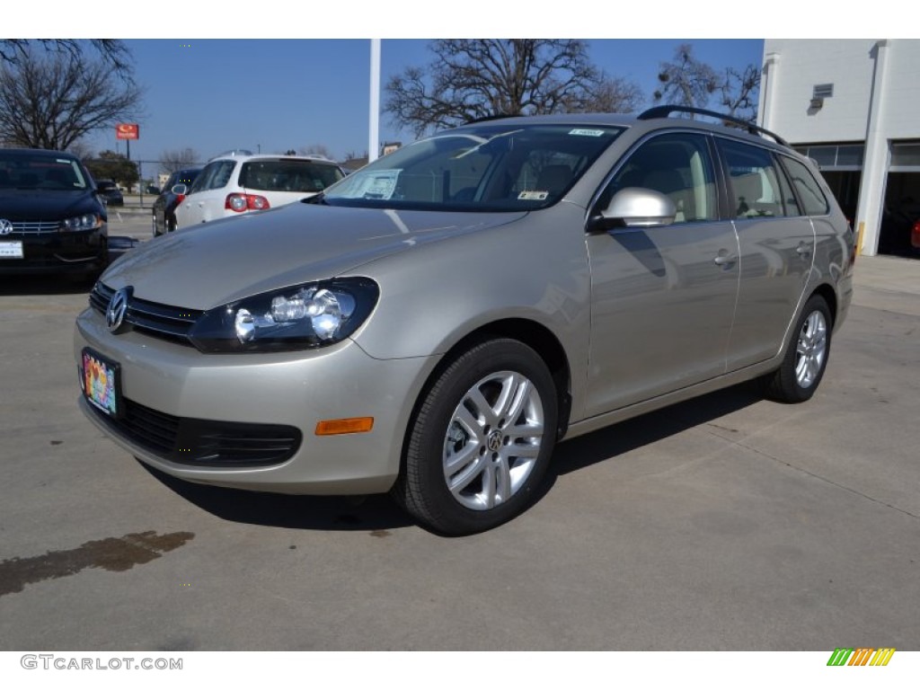 2014 Jetta TDI SportWagen - Moonrock Silver Metallic / Cornsilk Beige photo #1