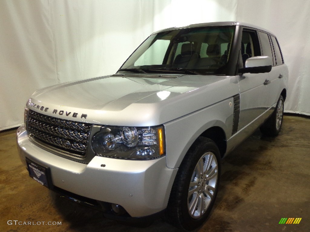 2011 Range Rover HSE - Zermatt Silver Metallic / Navy Blue/Parchment photo #3