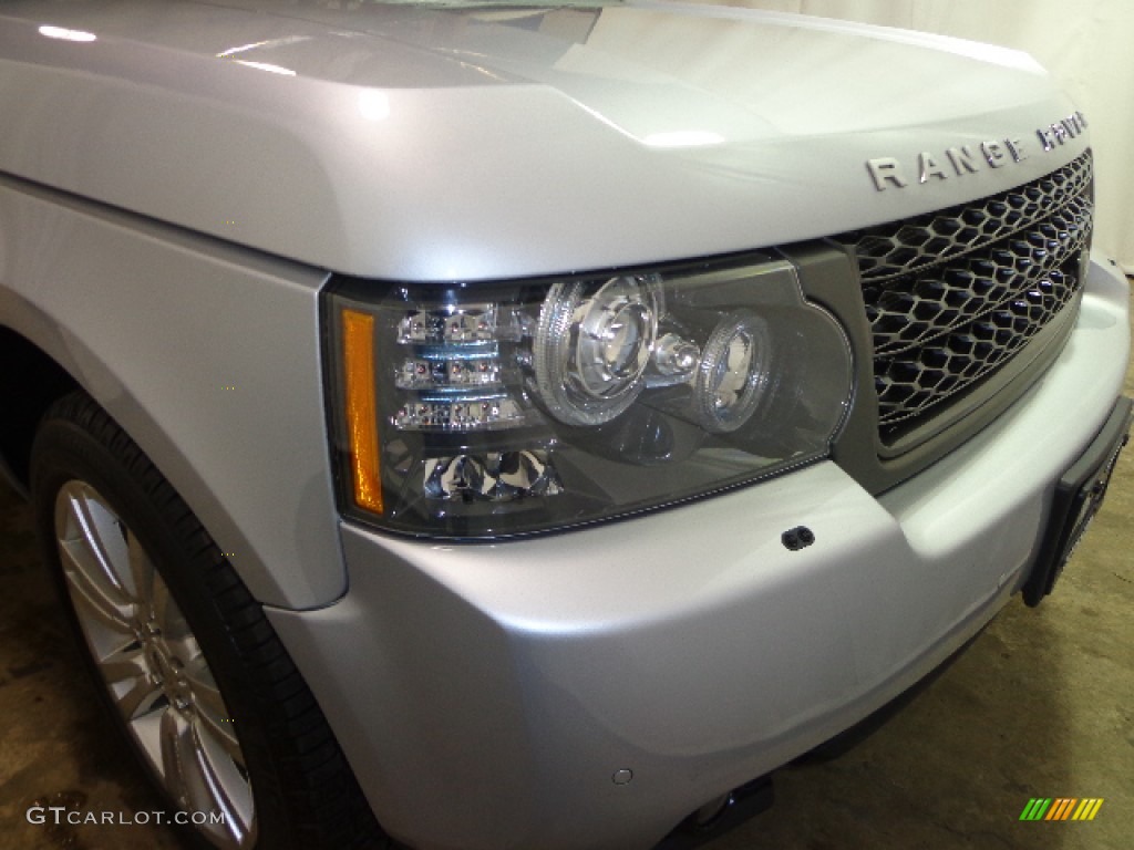 2011 Range Rover HSE - Zermatt Silver Metallic / Navy Blue/Parchment photo #9