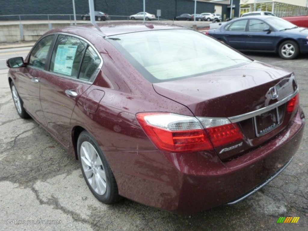 2014 Accord EX-L V6 Sedan - Basque Red Pearl II / Ivory photo #2
