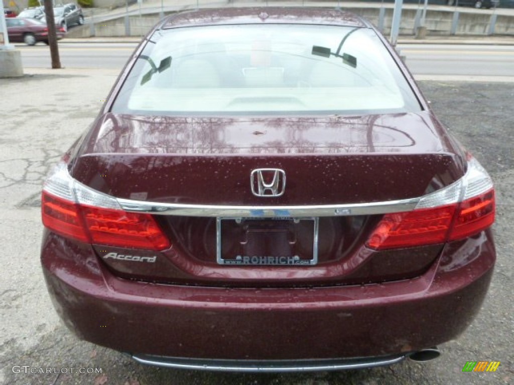 2014 Accord EX-L V6 Sedan - Basque Red Pearl II / Ivory photo #3