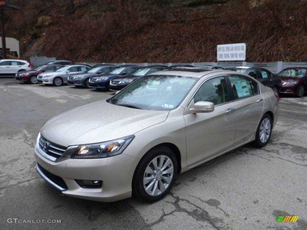 2014 Accord EX-L Sedan - Champagne Frost Pearl / Ivory photo #1