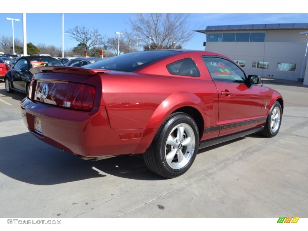 2007 Mustang V6 Premium Coupe - Redfire Metallic / Dark Charcoal photo #5