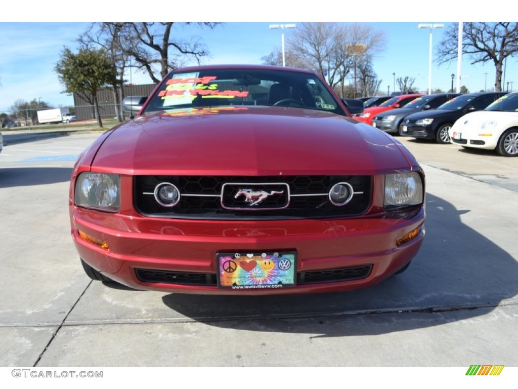 2007 Mustang V6 Premium Coupe - Redfire Metallic / Dark Charcoal photo #8