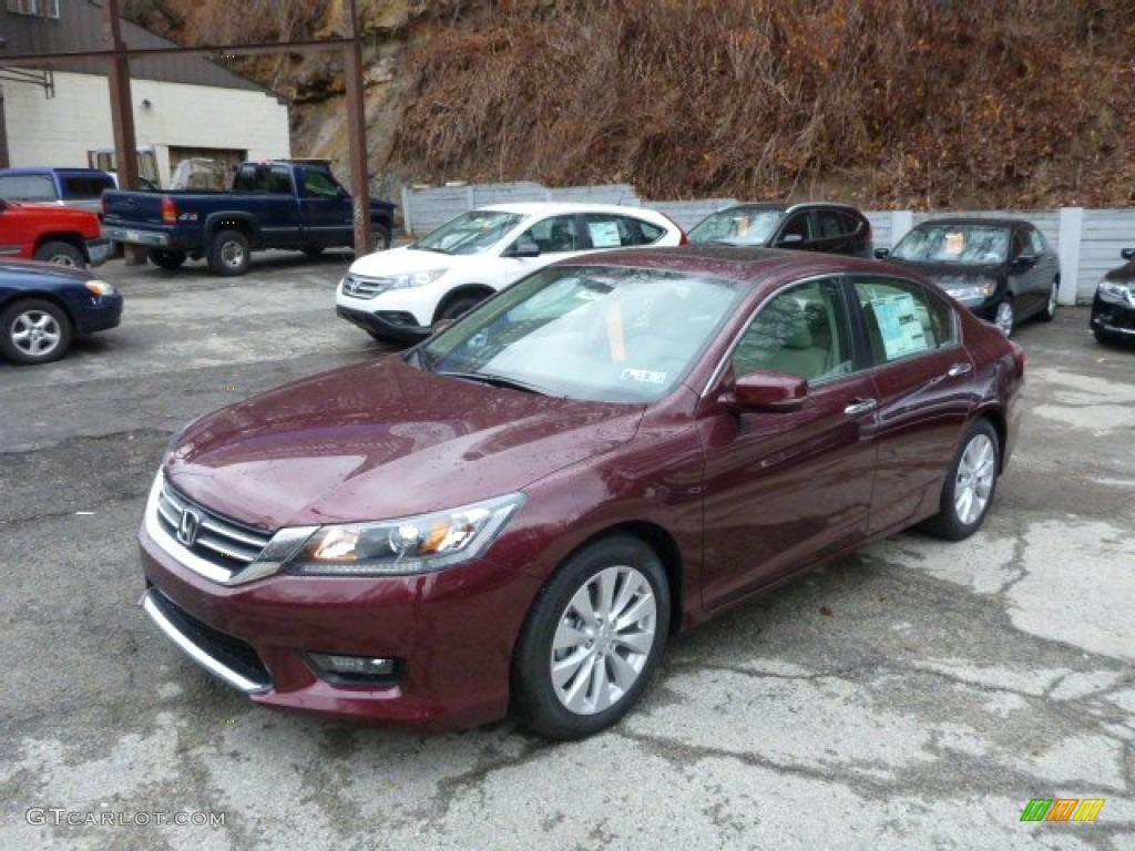 2014 Accord EX-L Sedan - Basque Red Pearl II / Ivory photo #1