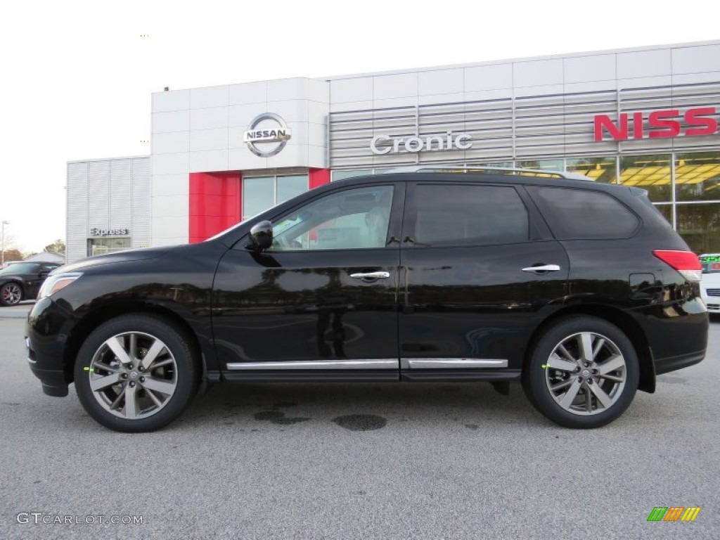 2014 Pathfinder Platinum - Super Black / Almond photo #2