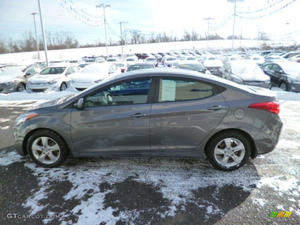 2012 Elantra GLS - Harbor Gray Metallic / Gray photo #4