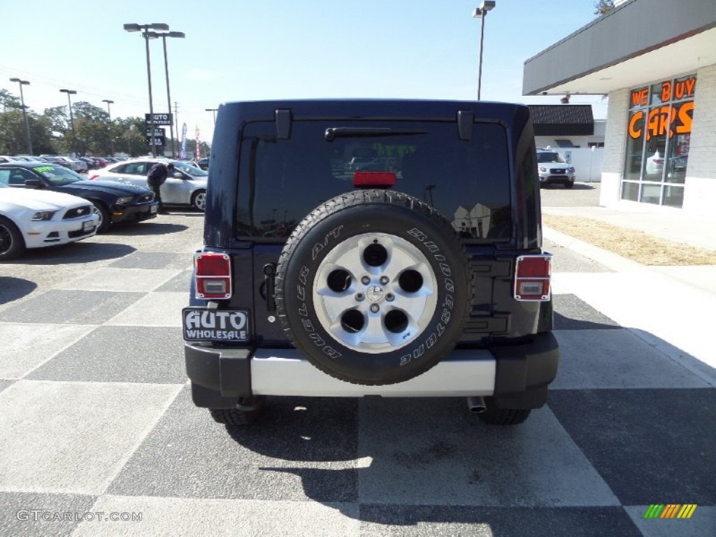 2013 Wrangler Unlimited Sahara 4x4 - True Blue Pearl / Black photo #4