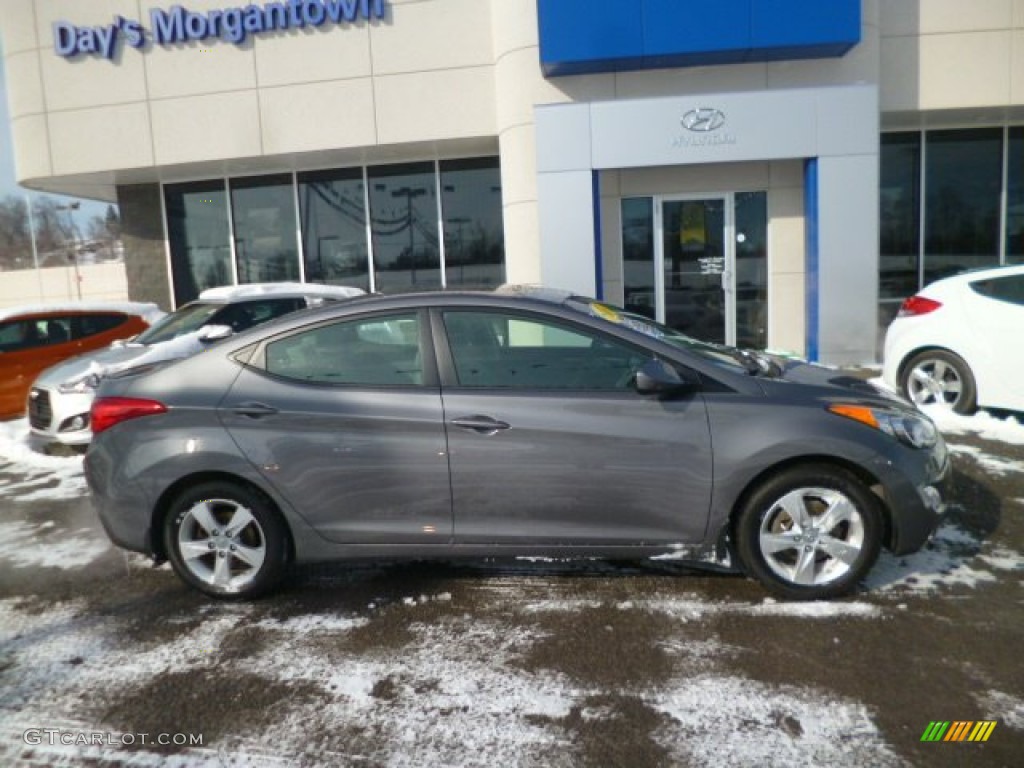 2012 Elantra GLS - Harbor Gray Metallic / Gray photo #8