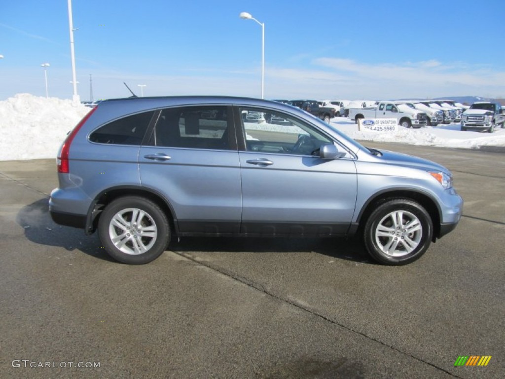 2010 CR-V EX-L AWD - Glacier Blue Metallic / Gray photo #4