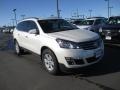 White Diamond Tricoat 2014 Chevrolet Traverse LT AWD